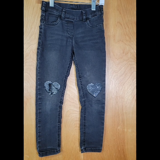 Heart-Shaped Sequins Jeans