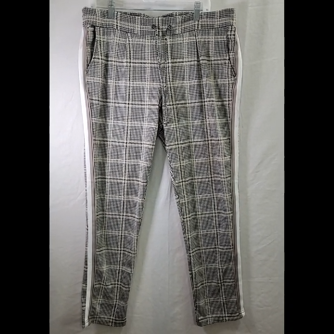 Blue Motion Plaid Pants Size L