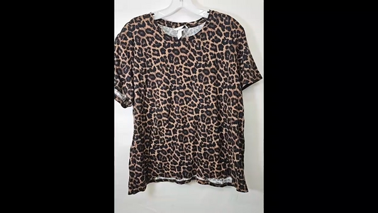 Dark Cheetah Print Tee Size XL