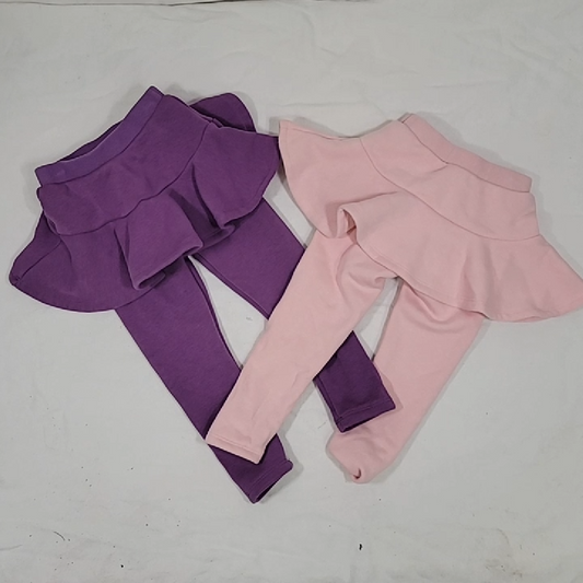 Alex + Nova Girls' Flared Leggings Set in Purple and Pink Size 3T