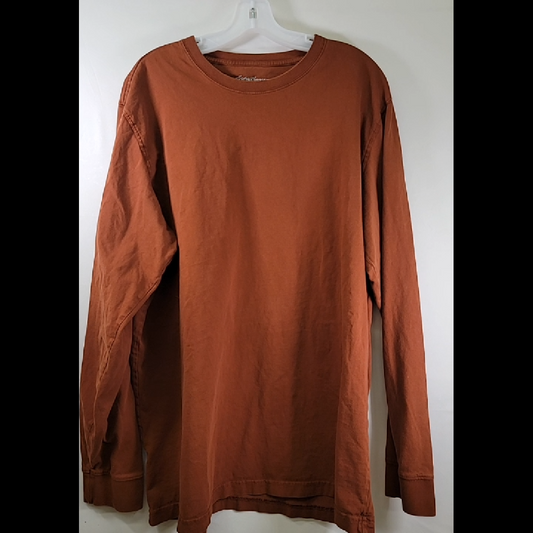 Rust Long Sleeve Cotton Shirt