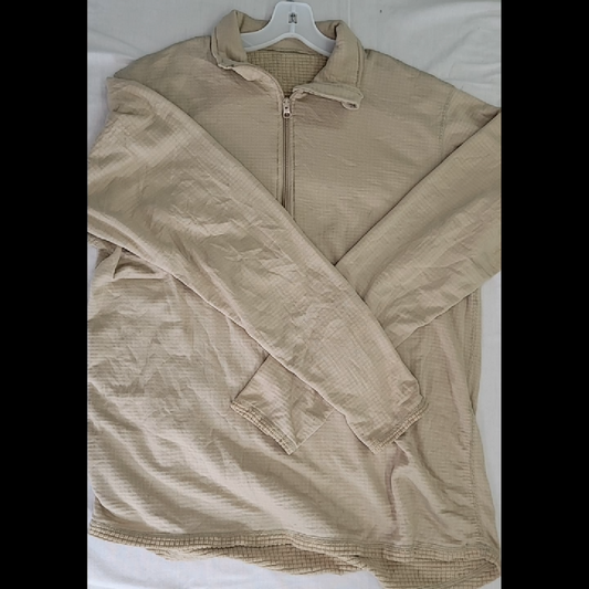 Beige Zip-Up Pullover