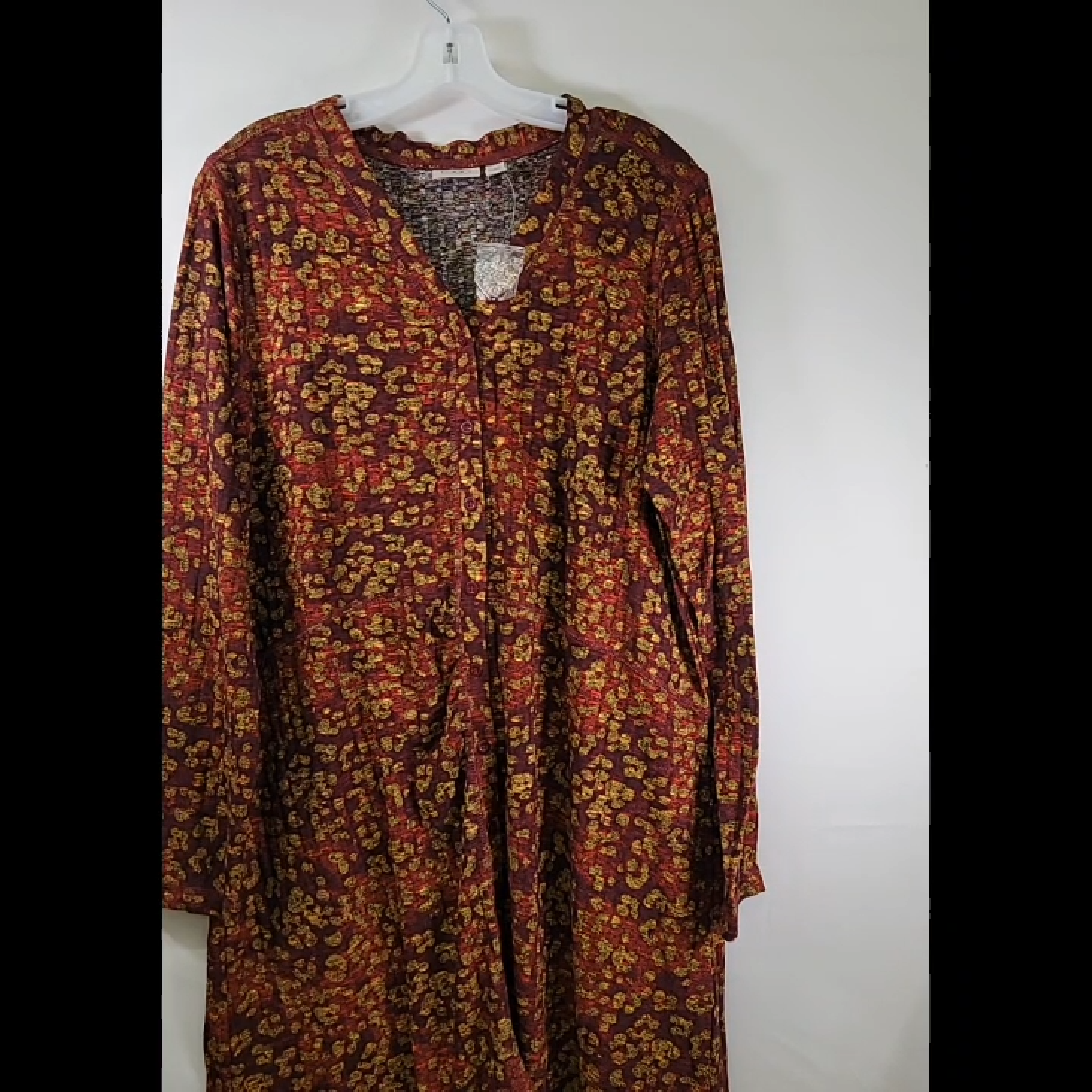 Floral Print Maroon Dress