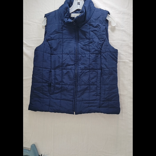 New York & Company Women's Navy Quilted Vest
