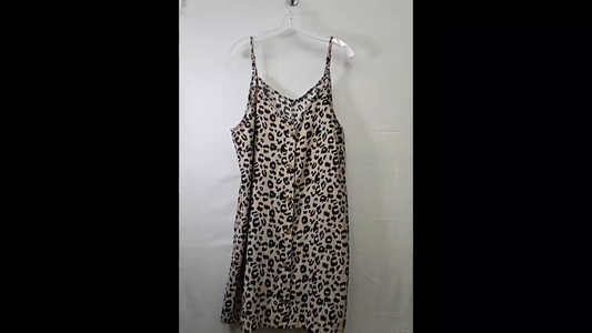 Cheetah Print Button Up Nighty Size XL
