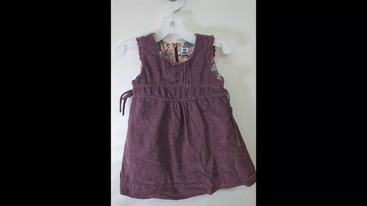 Purple Corduroy Coveralls Dress Size 18-24 MO