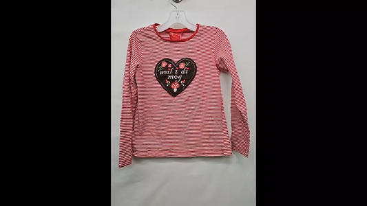 Alpenglück Long Sleeved Top Red/White Size 6-7 YR (S)