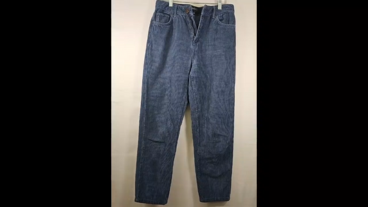 Bdg Womens Blue Corduroy Mom High Rise Size 27 (M)