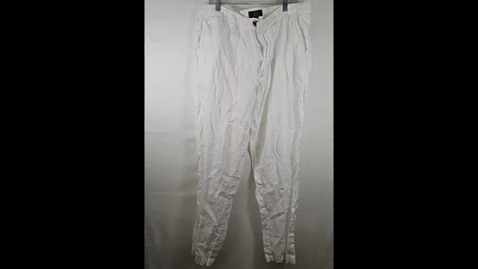 Men's White 100% Linen Pants Size 36W 30L
