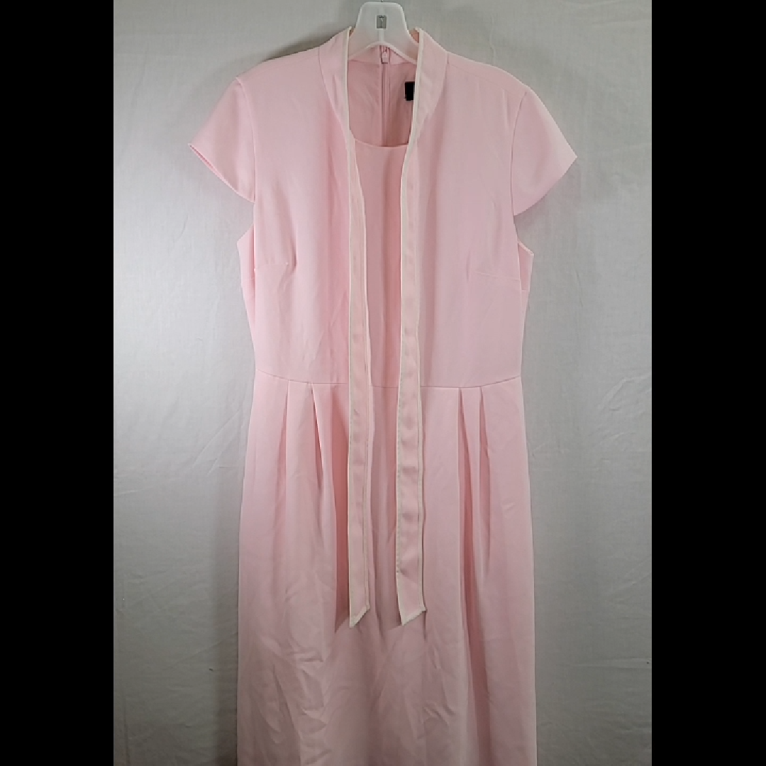 J.Crew Women's Pink Sleeveless Tie-Waist Midi Dress Size 8 (M)