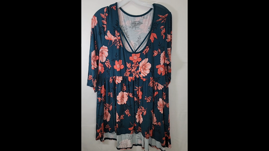 Torrid Super Soft Knits Criss Cross Babydoll Tunic Green Size 1