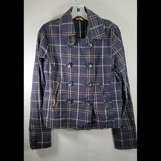Aeropostale Plaid Double-breasted Jacket Size L