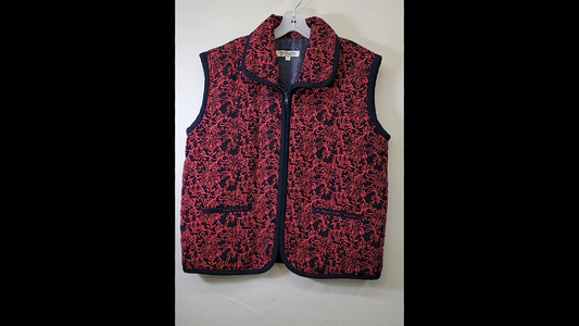 Tung Tai Womens Vest Multicolor Tapestry Floral Size 46