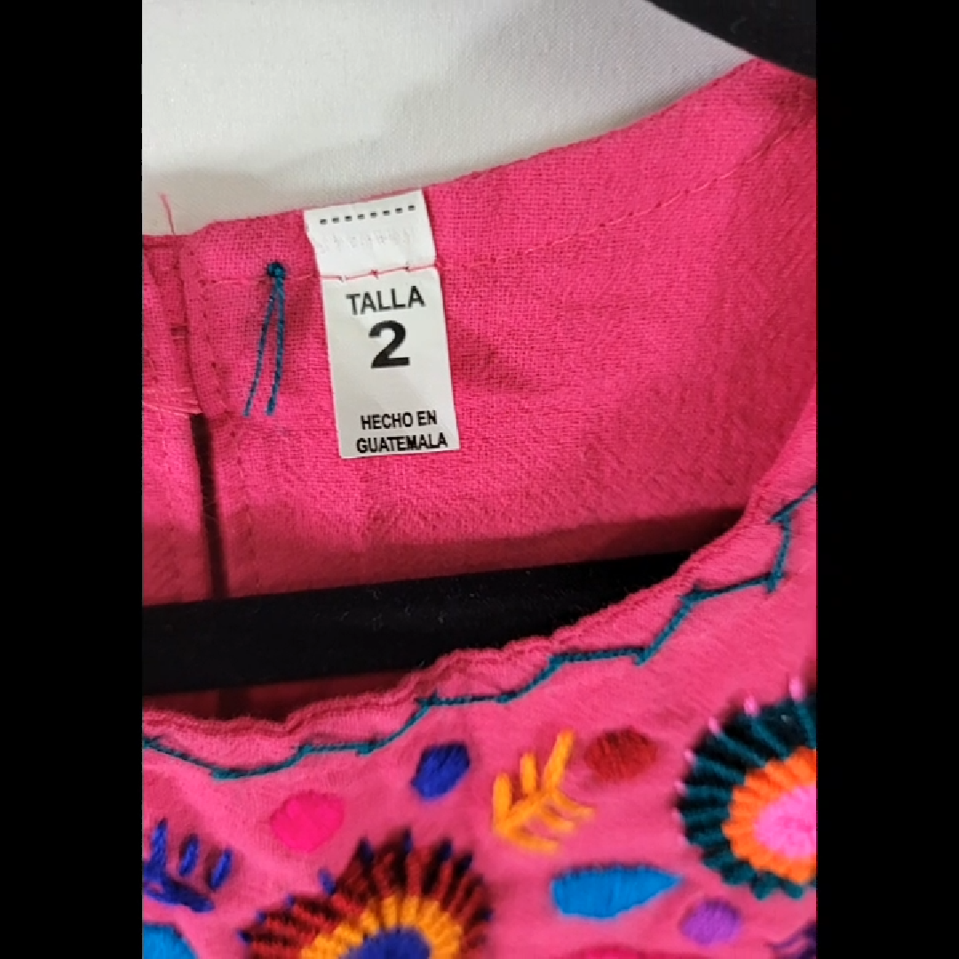 Talla Embroidered Pink Dress Size 2T