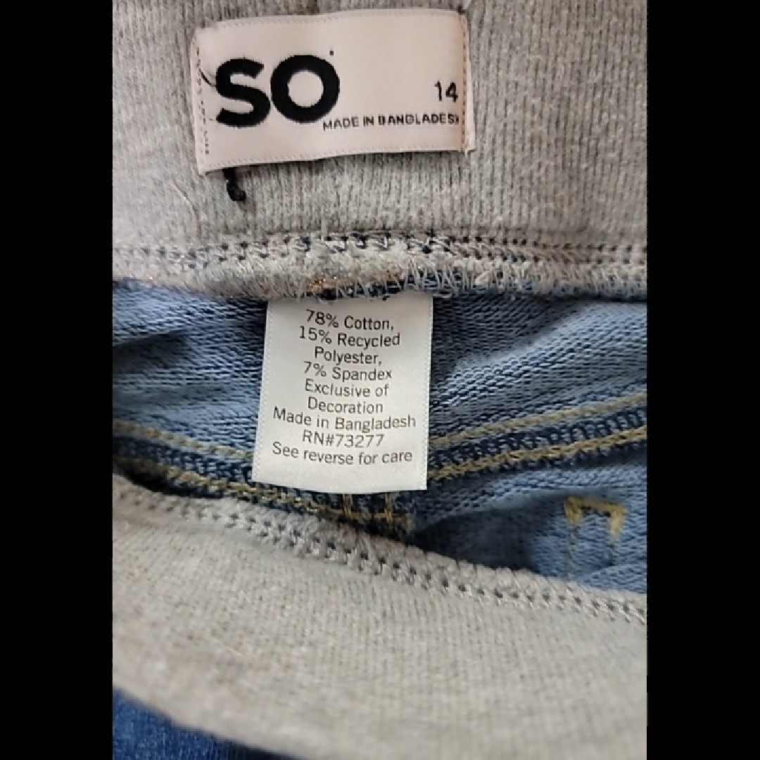 SO Embroidered Floral Denim Jeans - Size 14 (Kids)