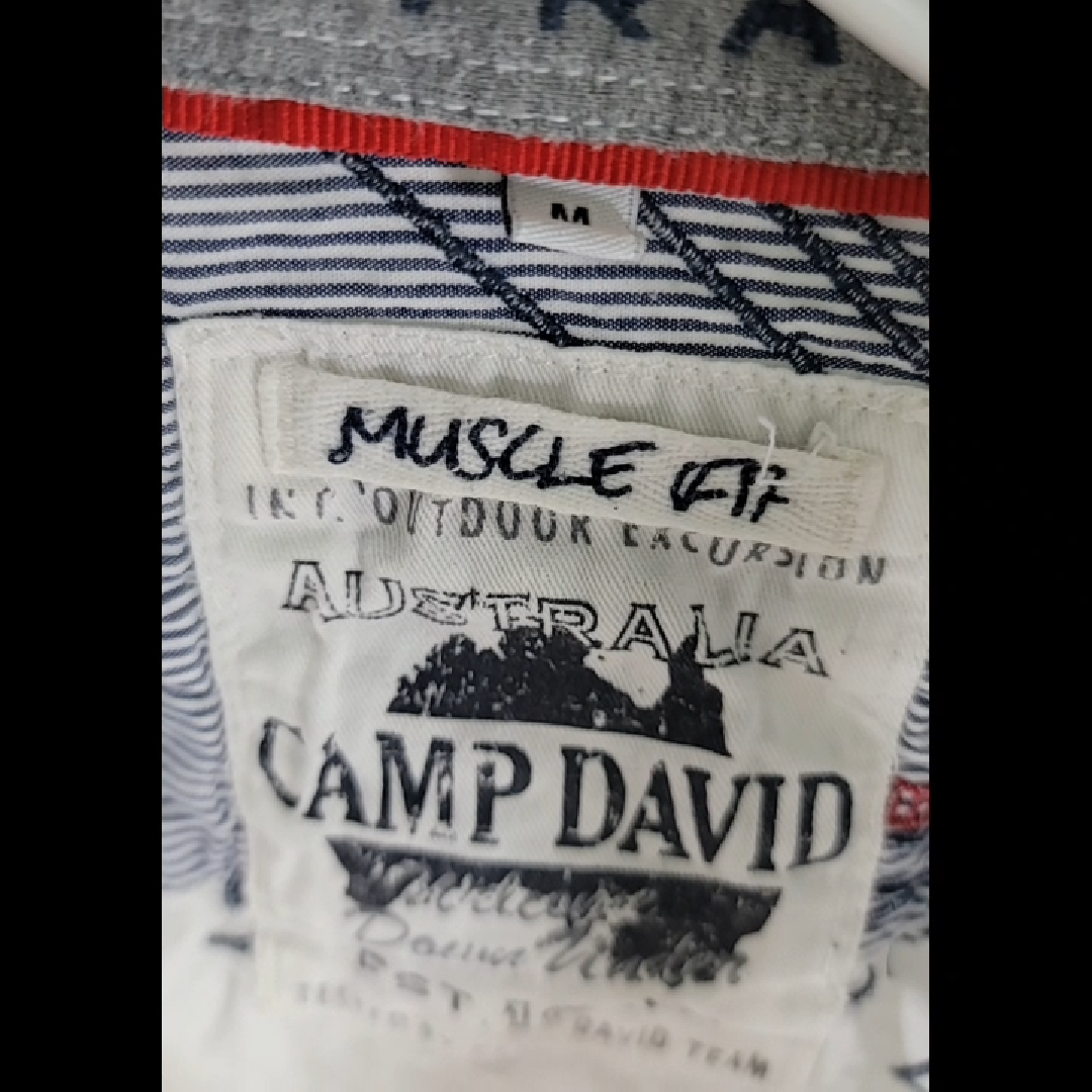 Camp David Men's White Button-Down Shirt Size M
