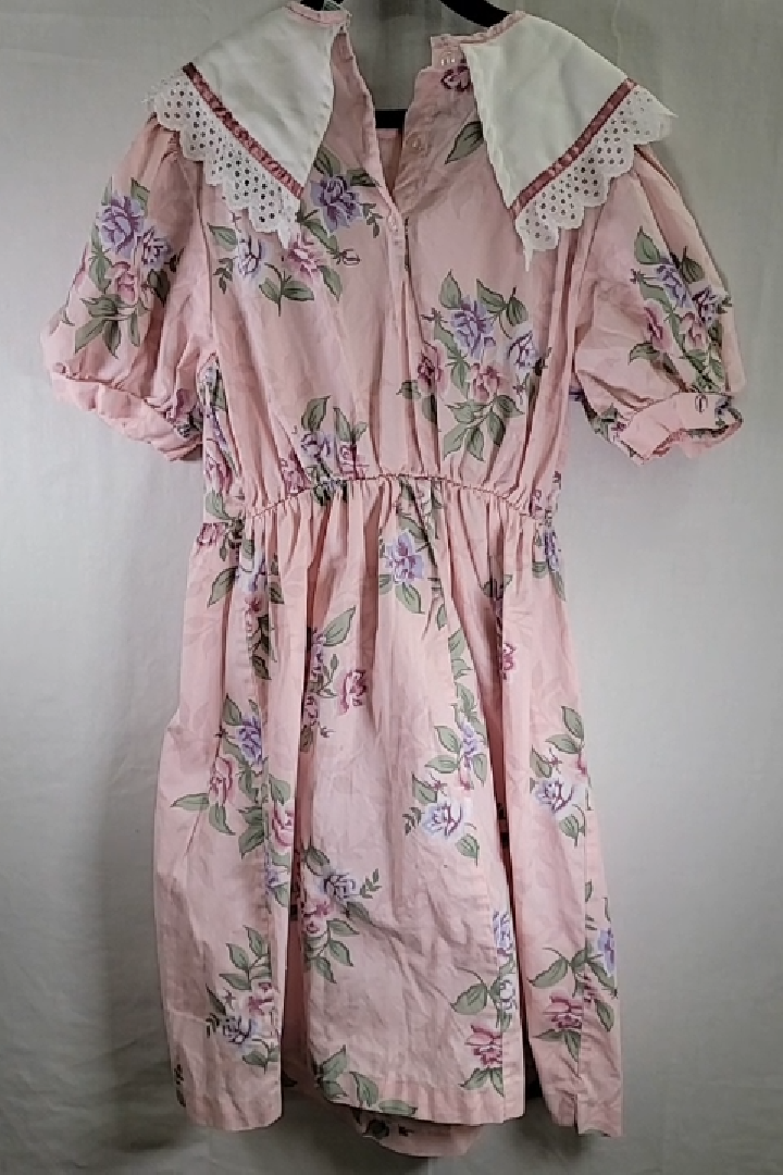 Vintage Floral Print Dress Kid's Size XL (14)