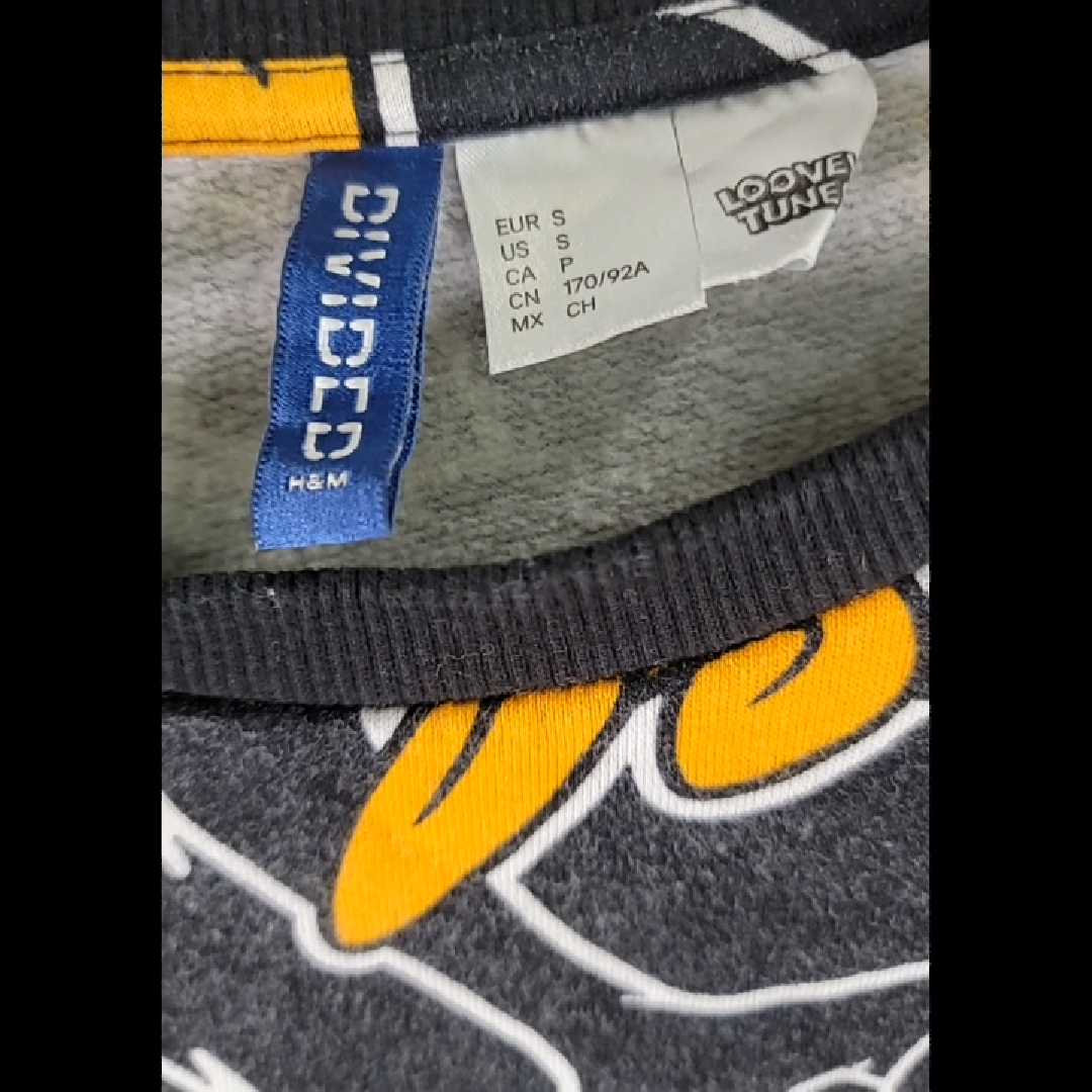 H&M Looney Tunes Daffy Duck Graphic Sweatshirt Size S