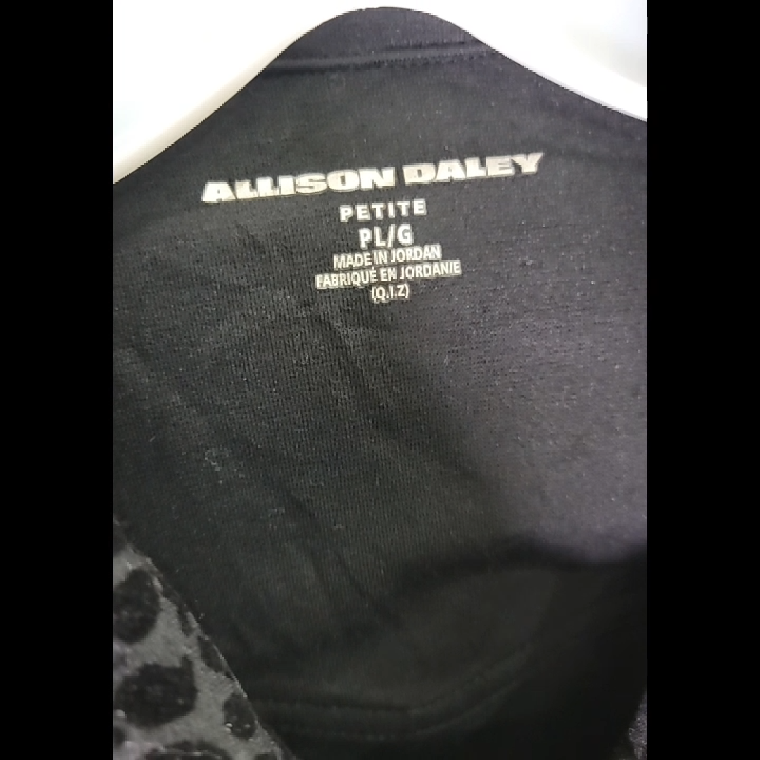 Allison Daley Black Leopard Print Jacket Size L