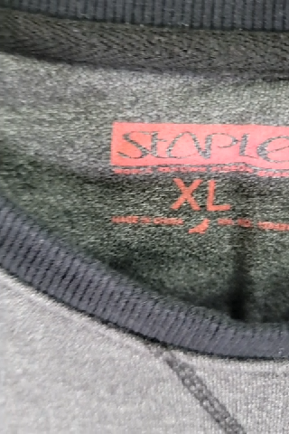 Vintage 90's Staple Men's Black and Gray Crewneck Sweatshirt Size XL