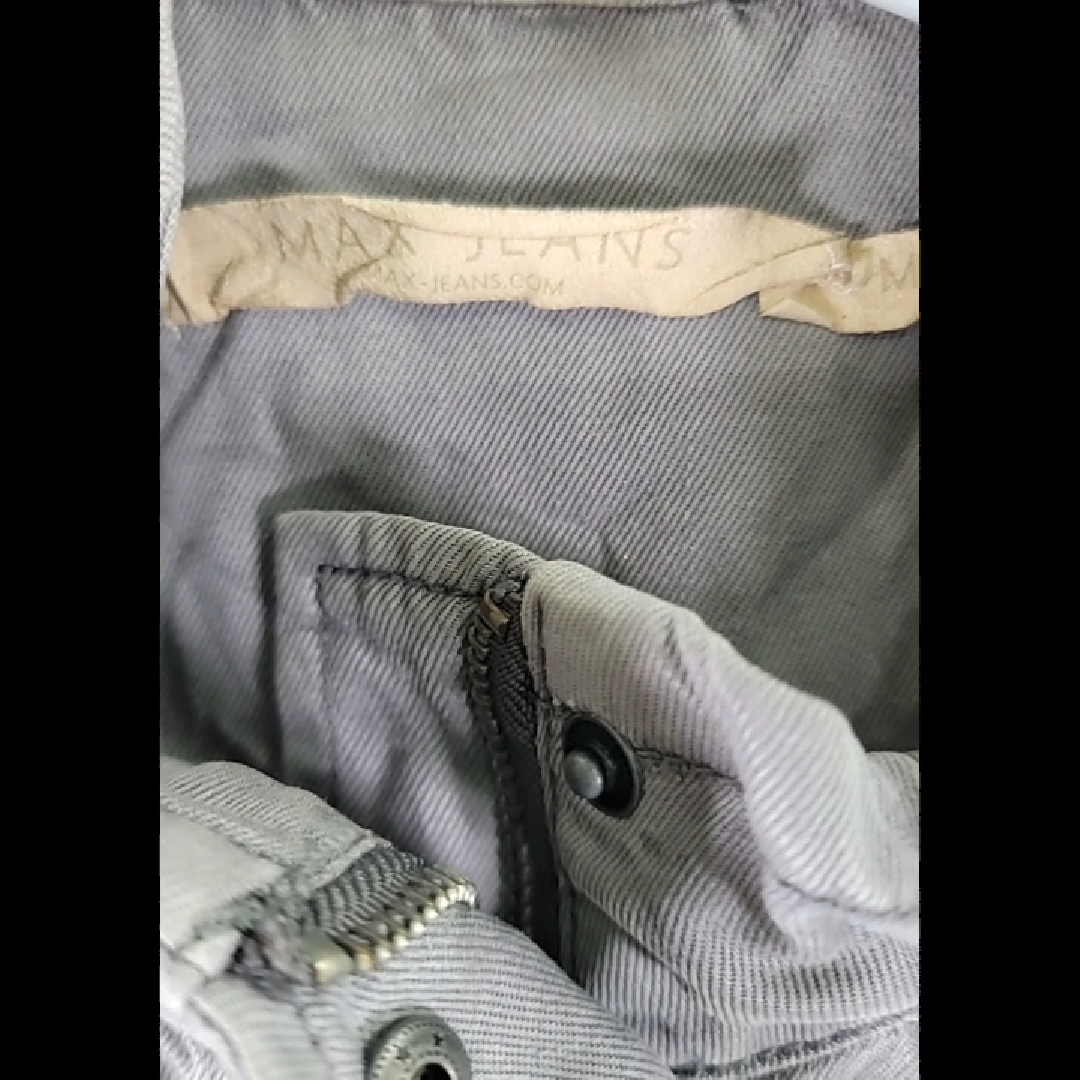 MAX JEANS Tencel Gray Hooded Jacket Size M