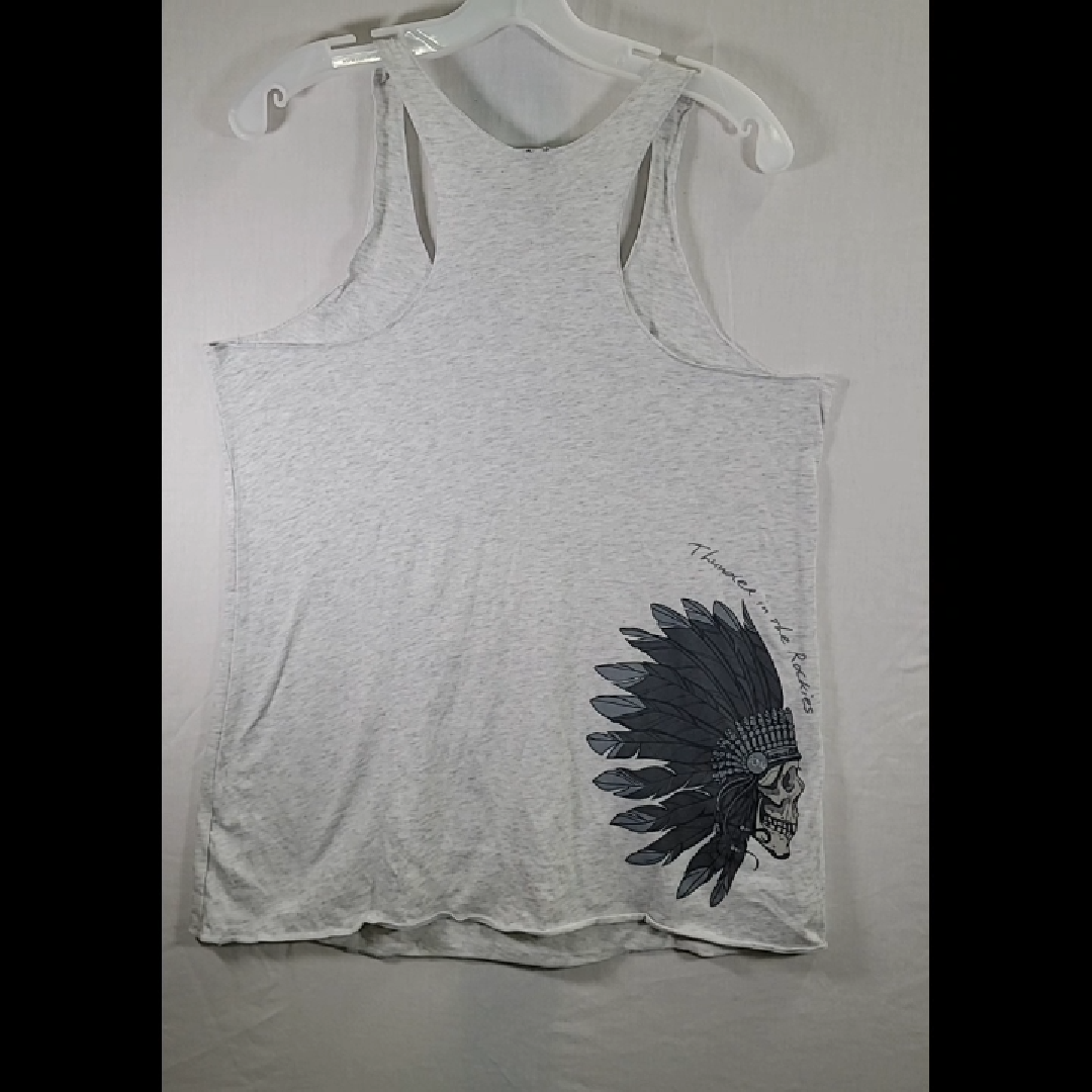 Next Level Women's XL Light Gray Tank Top Thunder in the Rockies Size XL