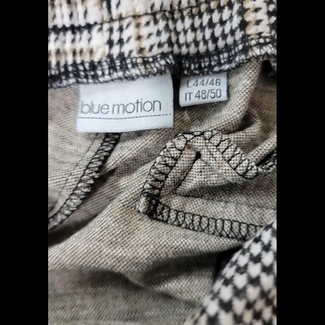 Blue Motion Plaid Pants Size L