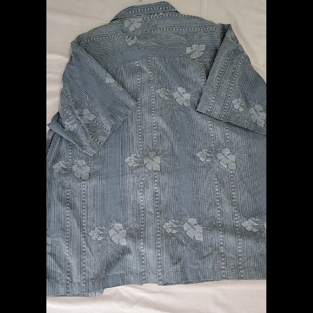 Island Shores Men's XL Washable Silk Aloha Shirt Size XL