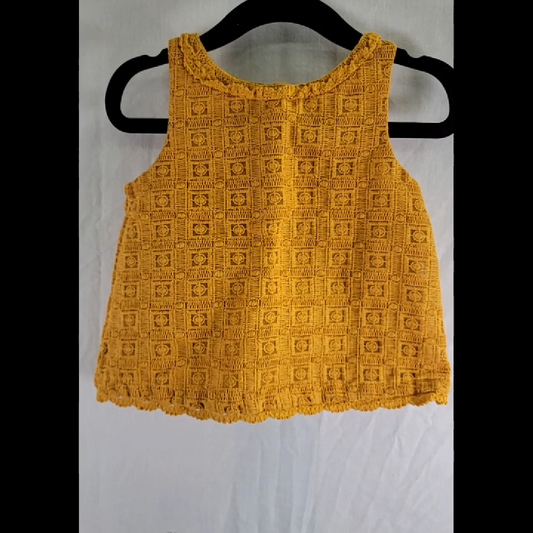 OshKosh Mustard Yellow Lace Dress Size 18 MO