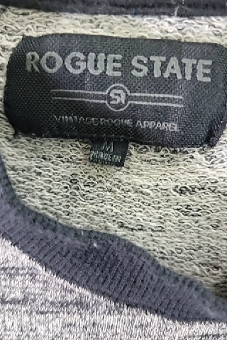 Rogue State Men's Gray & Black Sweatshirt Size M