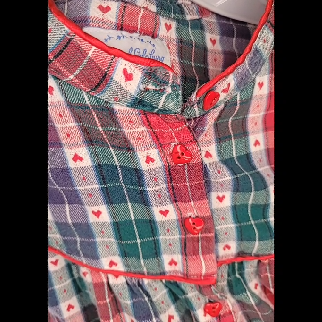 Vintage Lanz of Salzburg Plaid Button-Down Pajama Size M