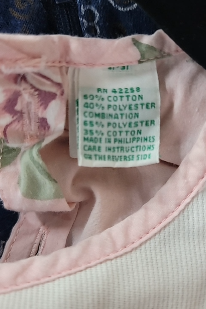 Vintage Floral Print Dress Kid's Size XL (14)